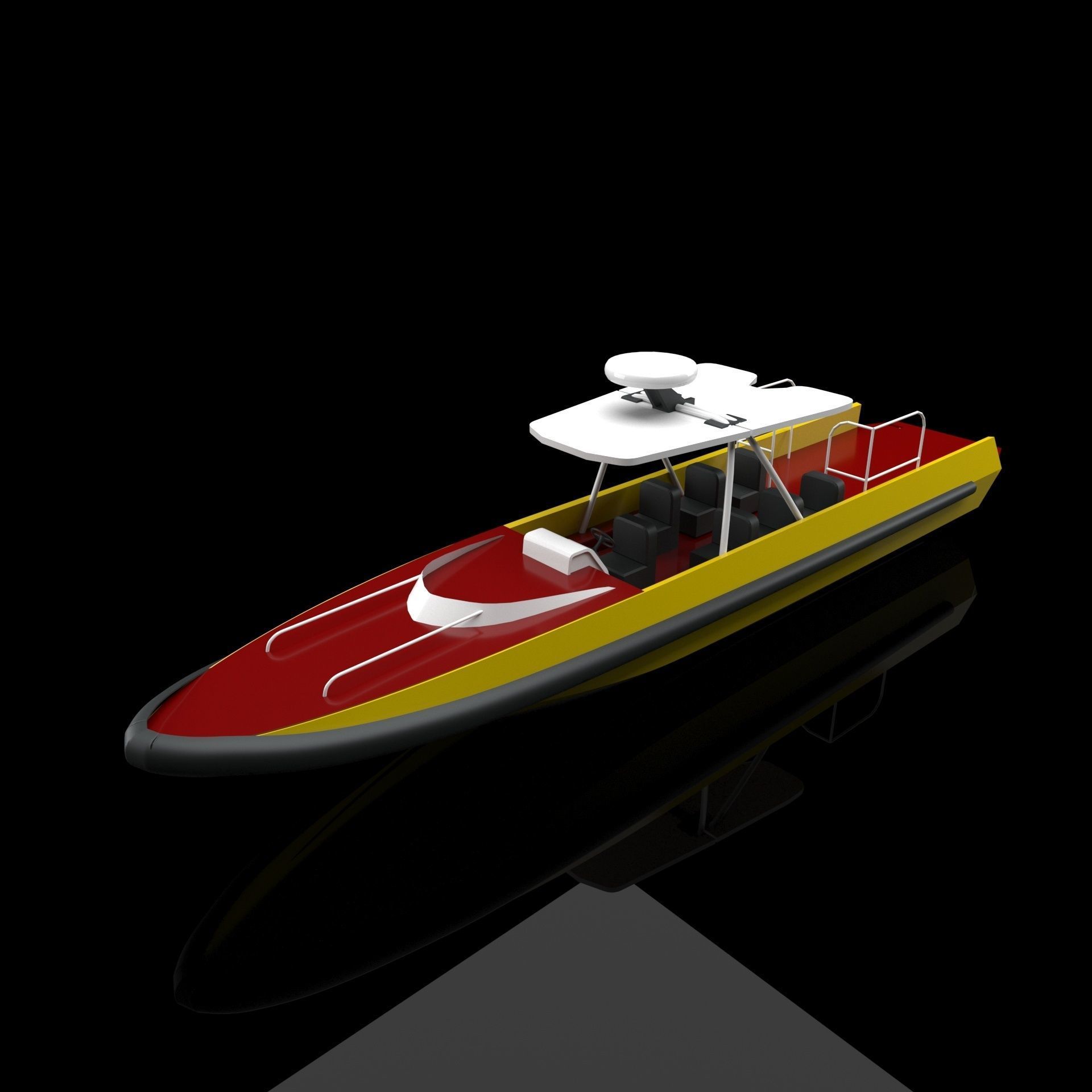 interceptor boat 3D print model_3