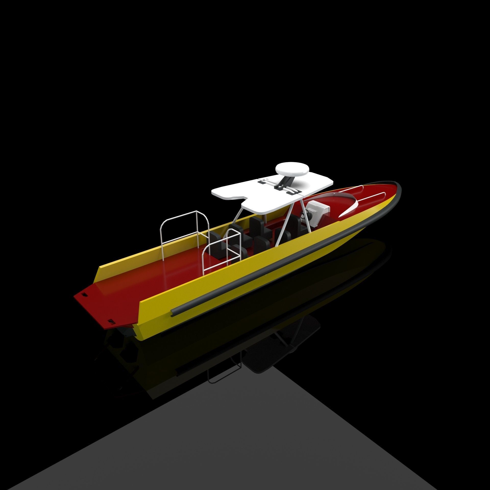 interceptor boat 3D print model_2