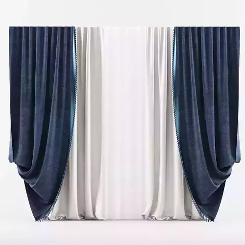Curtains Classic Blue