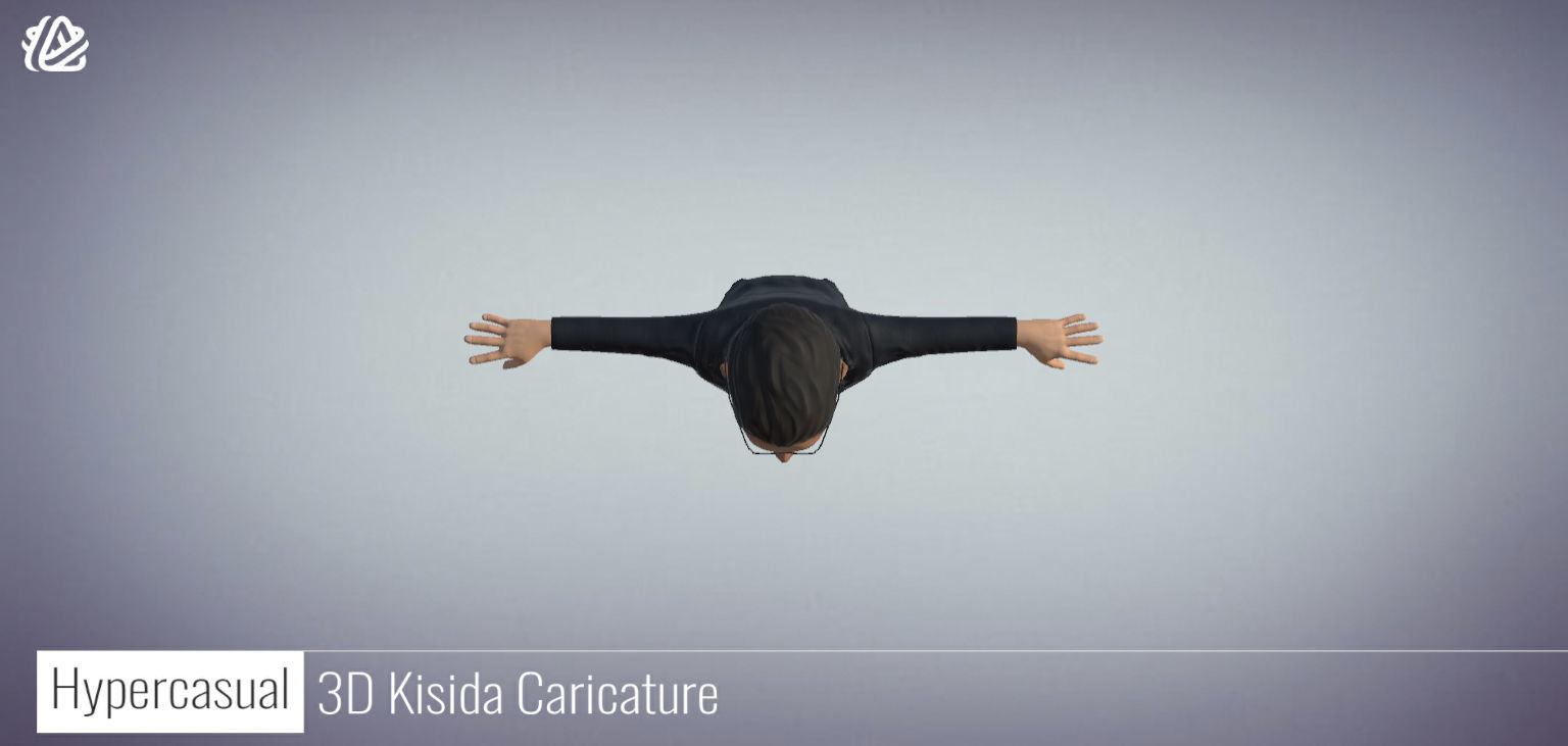 Kishida Fumio - Political 3D Caricature Low-poly 3D model_4