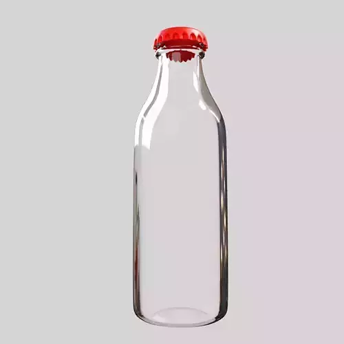 Glass bottle for beverages Free 3D model