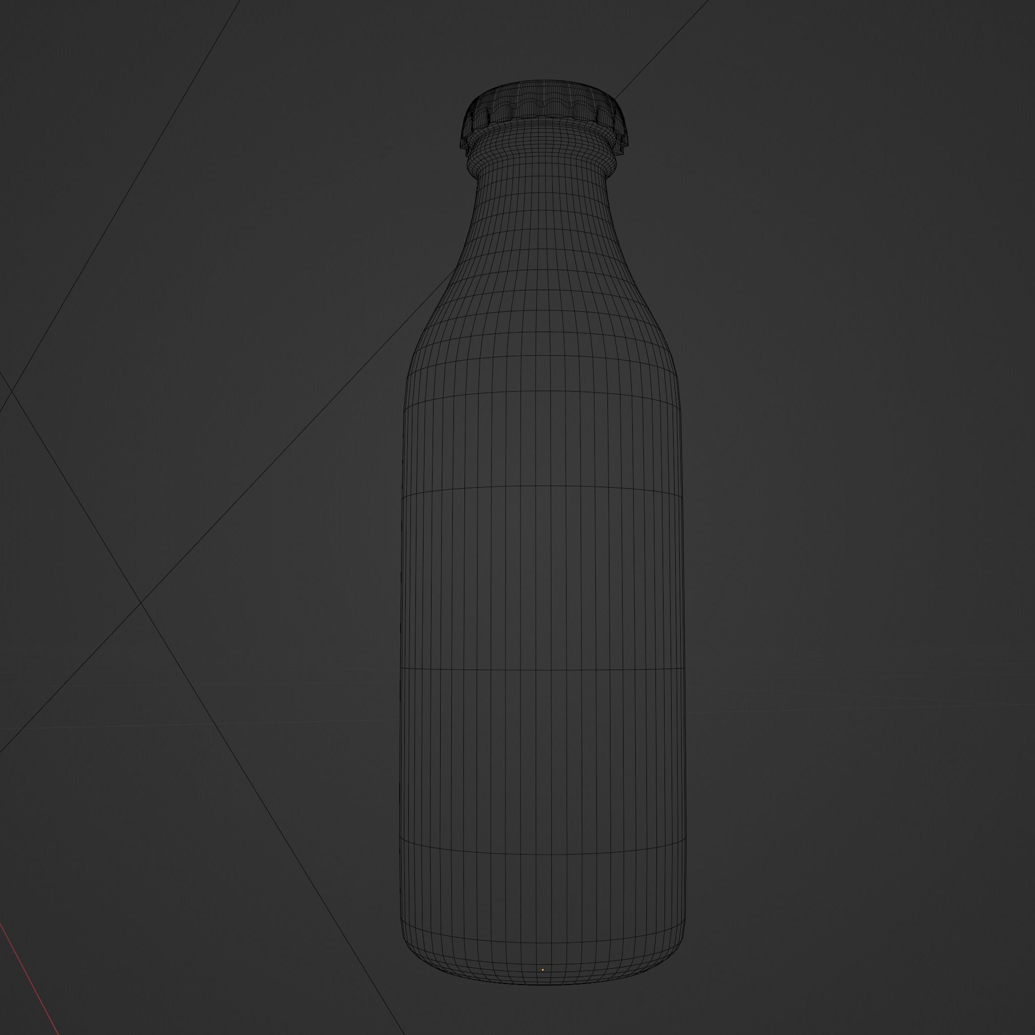 Glass bottle for beverages Free 3D model_8