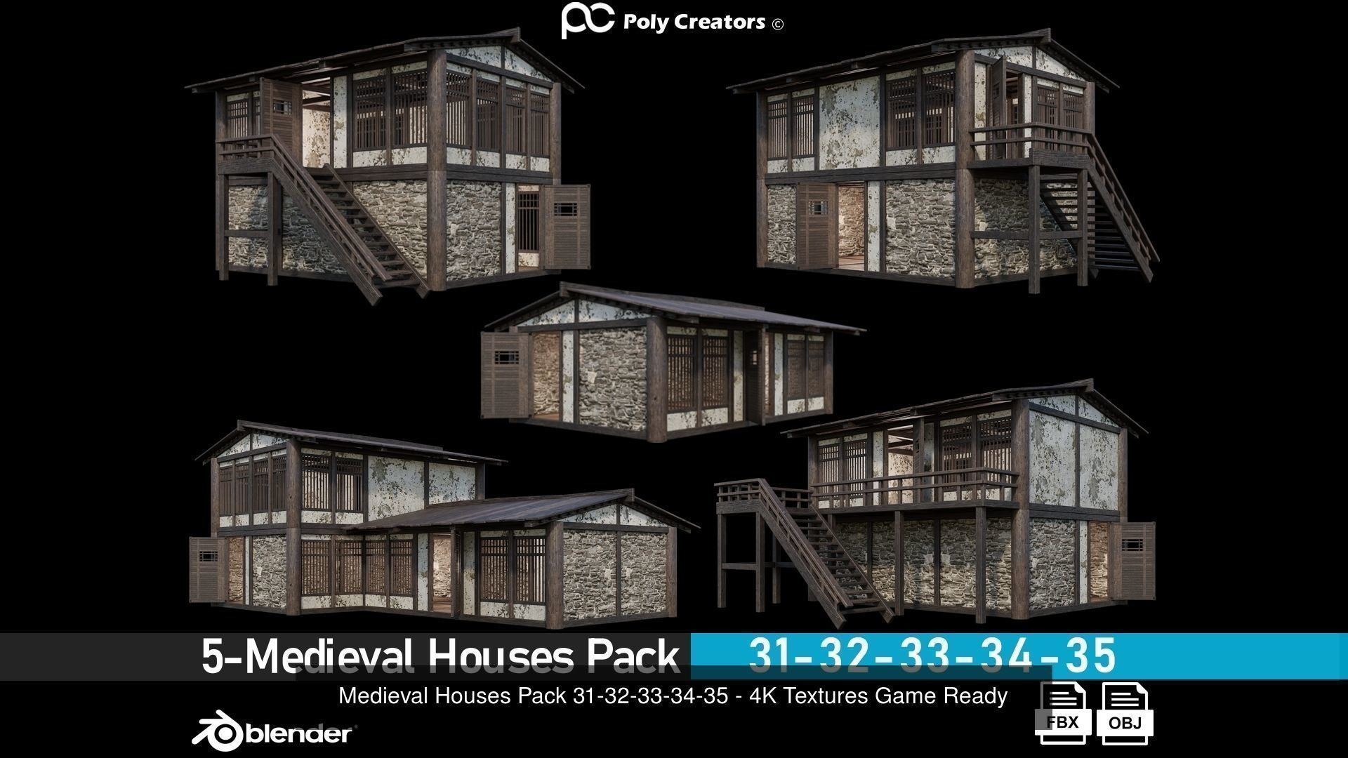 20- Medieval Houses Collection - 4K Textures Game Ready _1