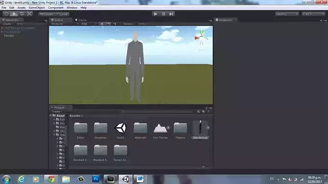 Slenderman 3d model character in unity Free 3D model