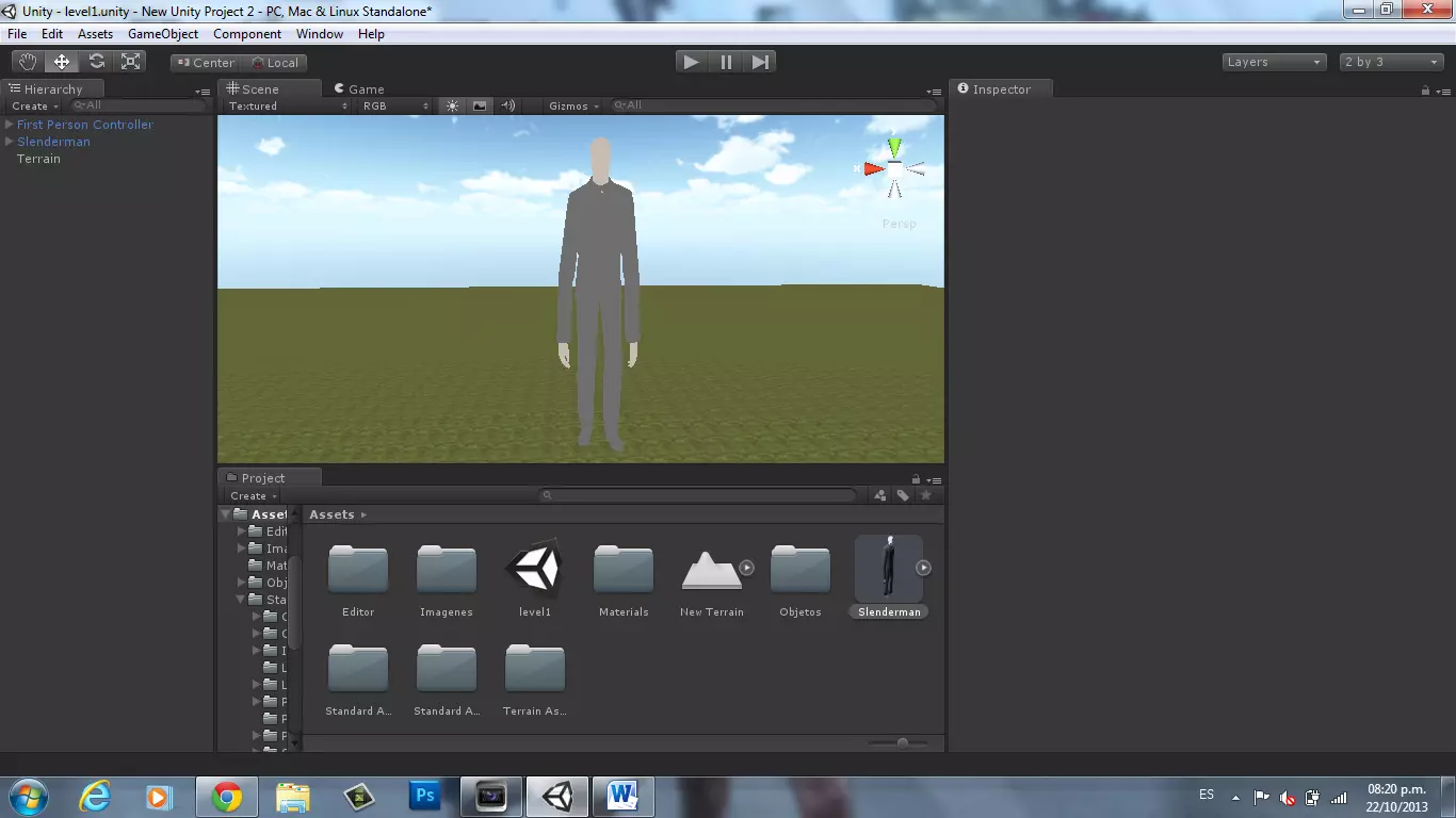 Slenderman 3d model character in unity Free 3D model