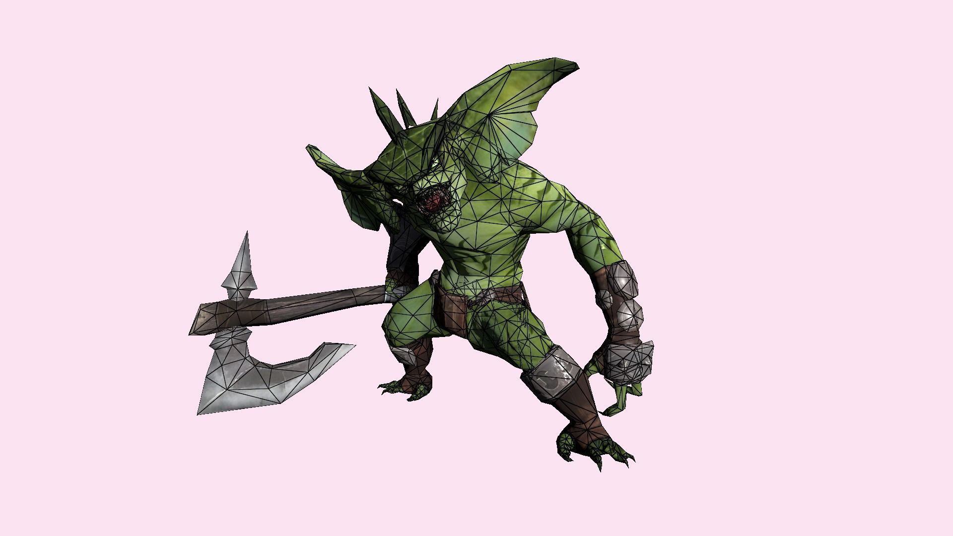 Fantasy Goblin Low-poly 3D model_10