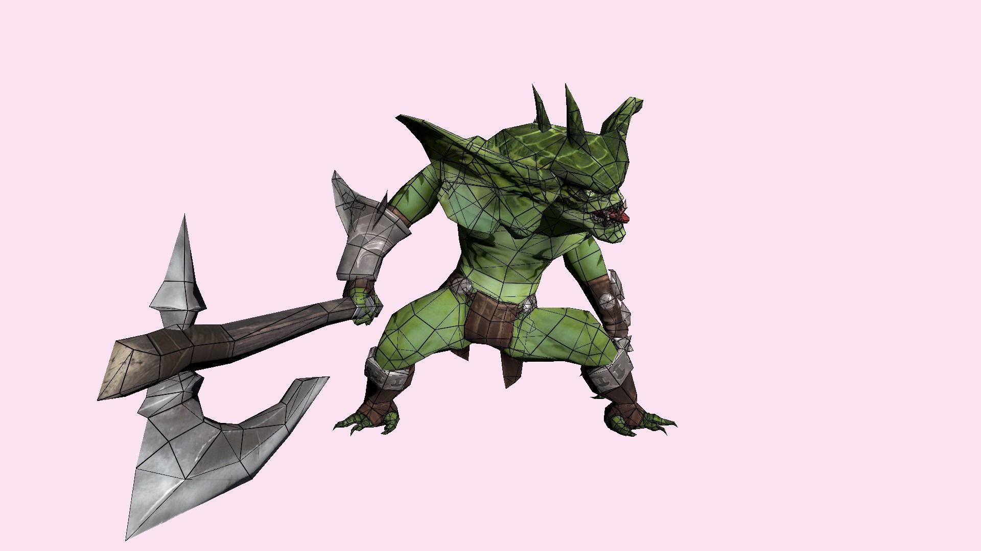 Fantasy Goblin Low-poly 3D model_15