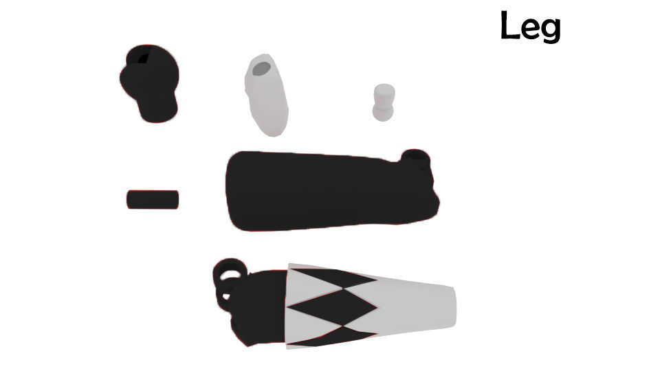 Super rangers Black ranger Action figure 3D print model_11