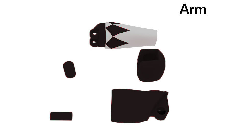 Super rangers Black ranger Action figure 3D print model_12