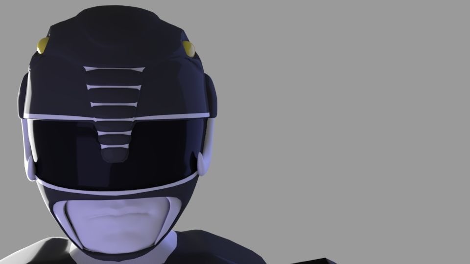 Super rangers Black ranger Action figure 3D print model_8