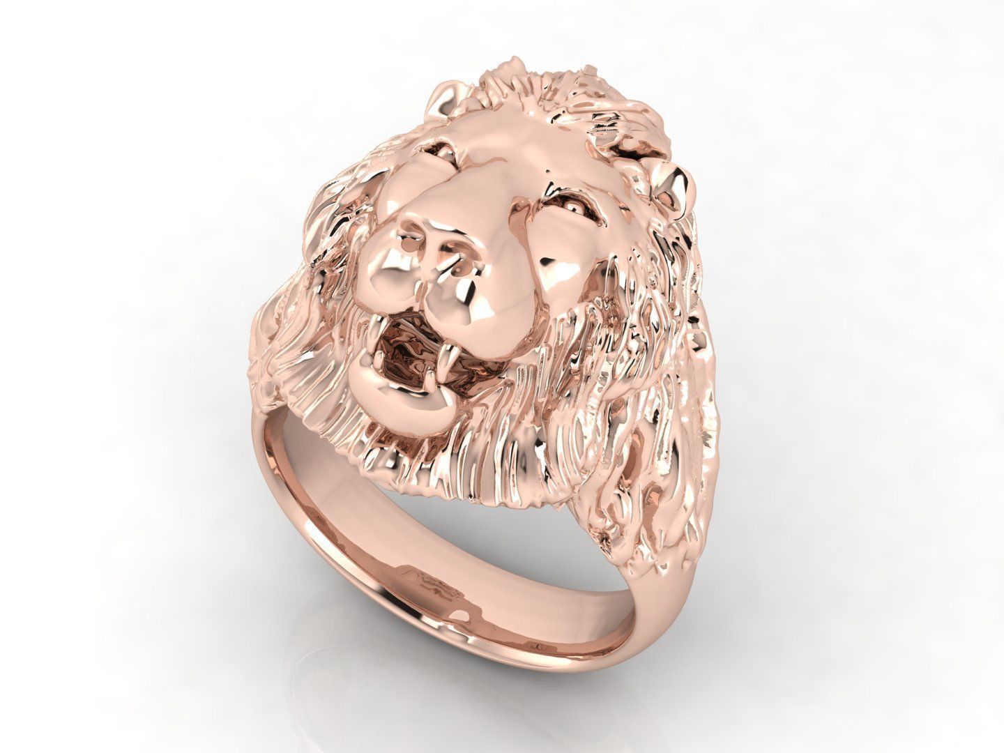 Lion Ring for men 3D print model_1