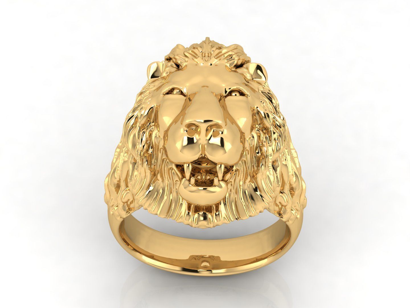 Lion Ring for men 3D print model_5