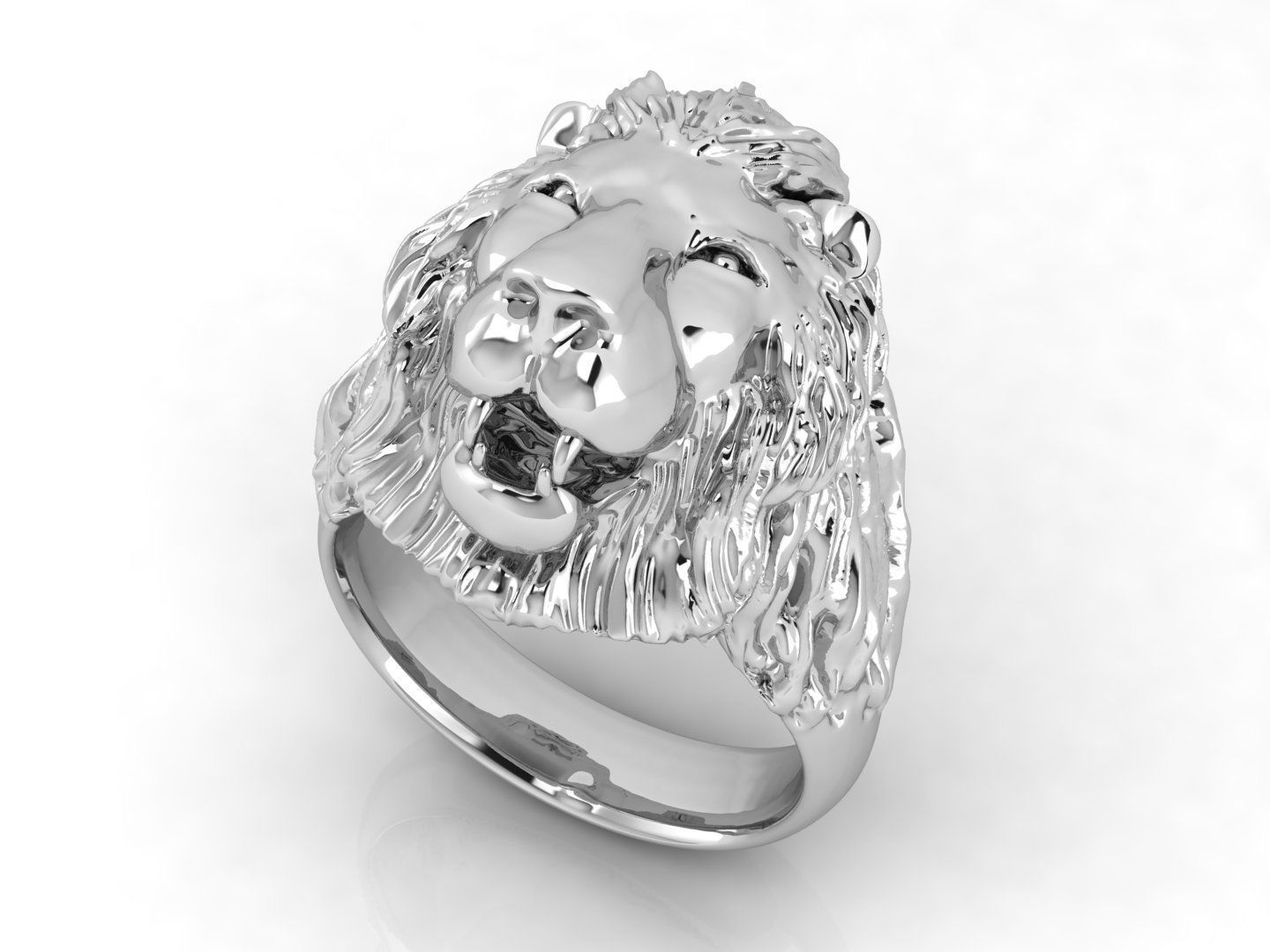 Lion Ring for men 3D print model_2