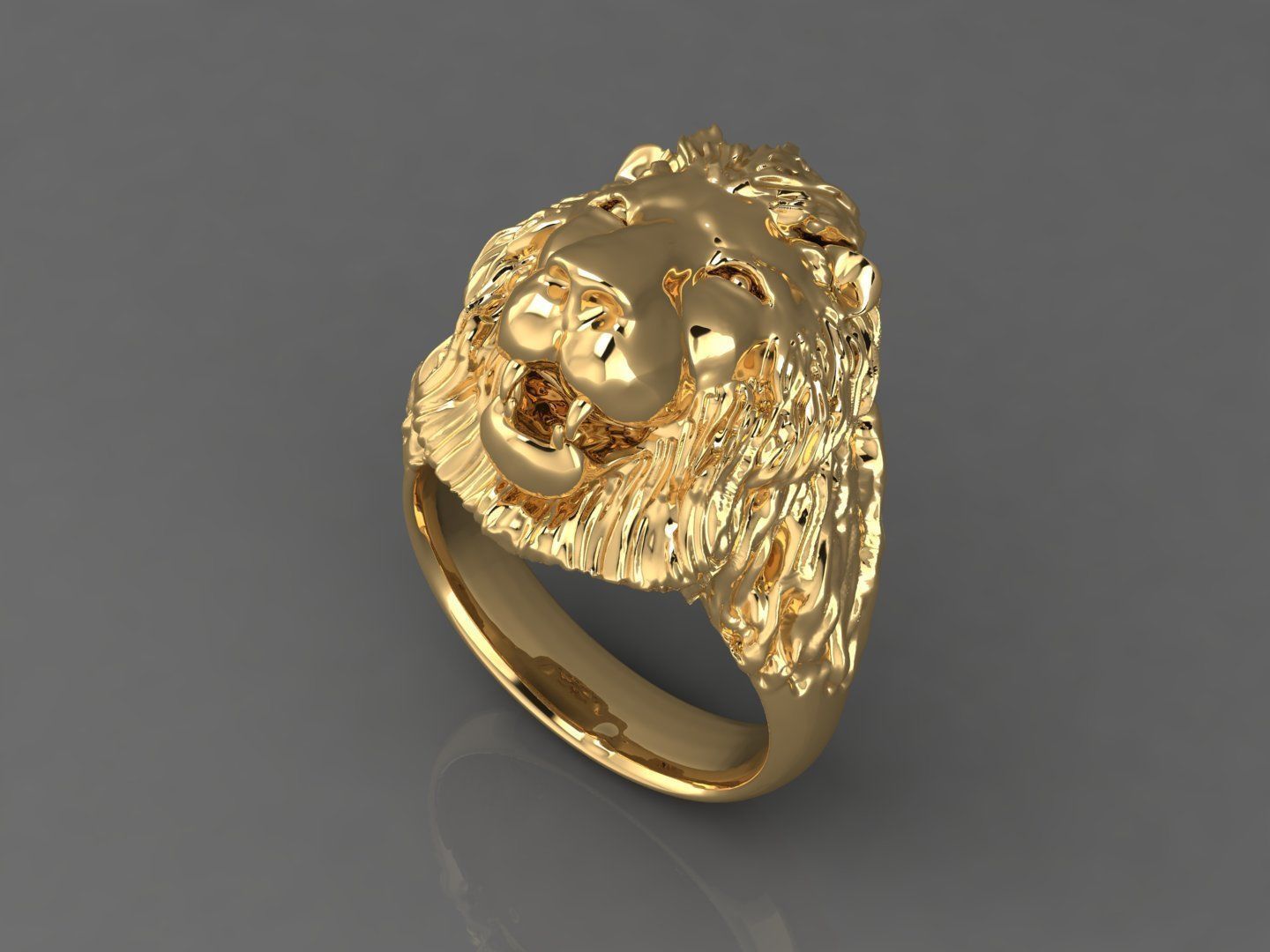 Lion Ring for men 3D print model_9