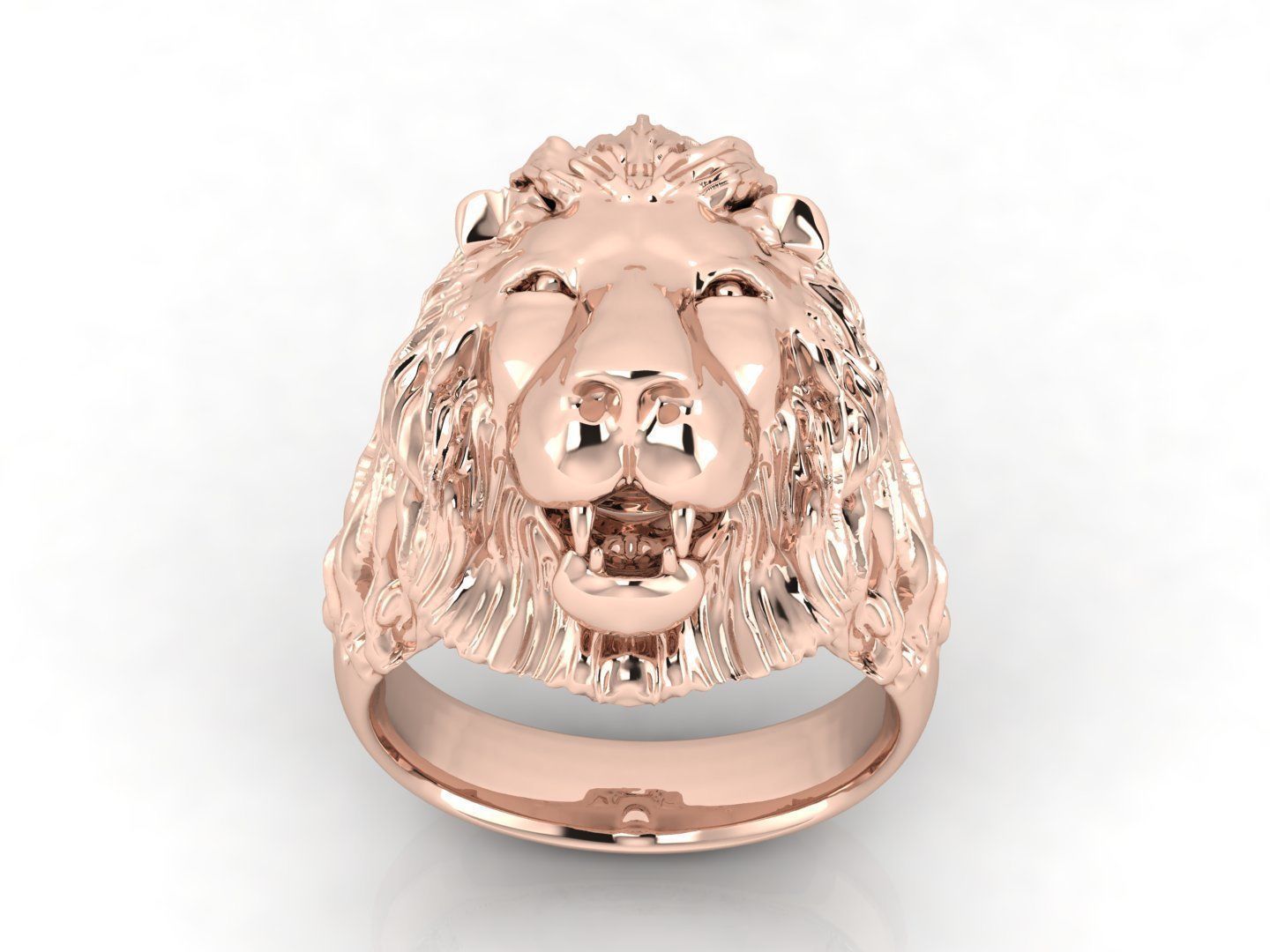 Lion Ring for men 3D print model_6