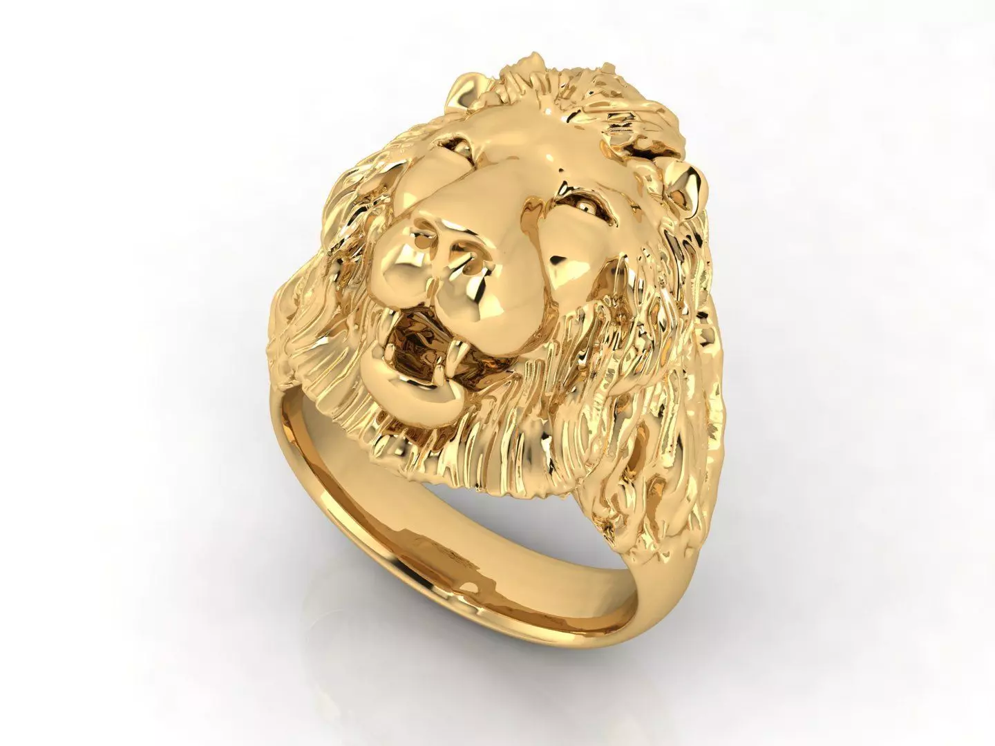 Lion Ring for men 3D print model_0