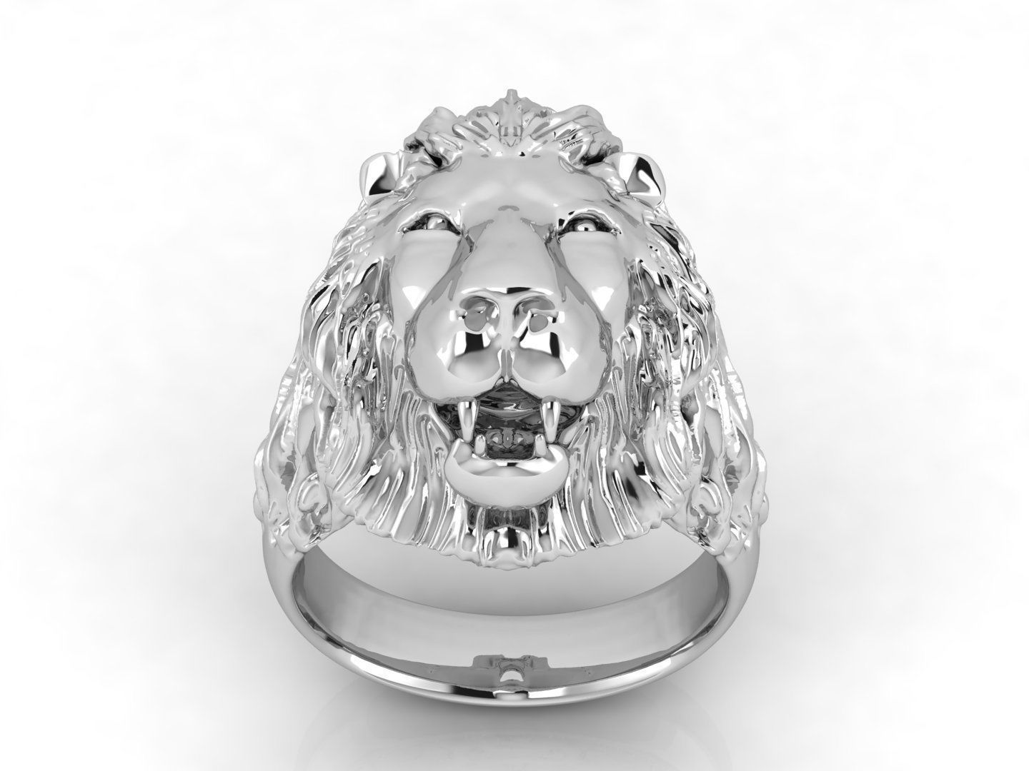 Lion Ring for men 3D print model_7