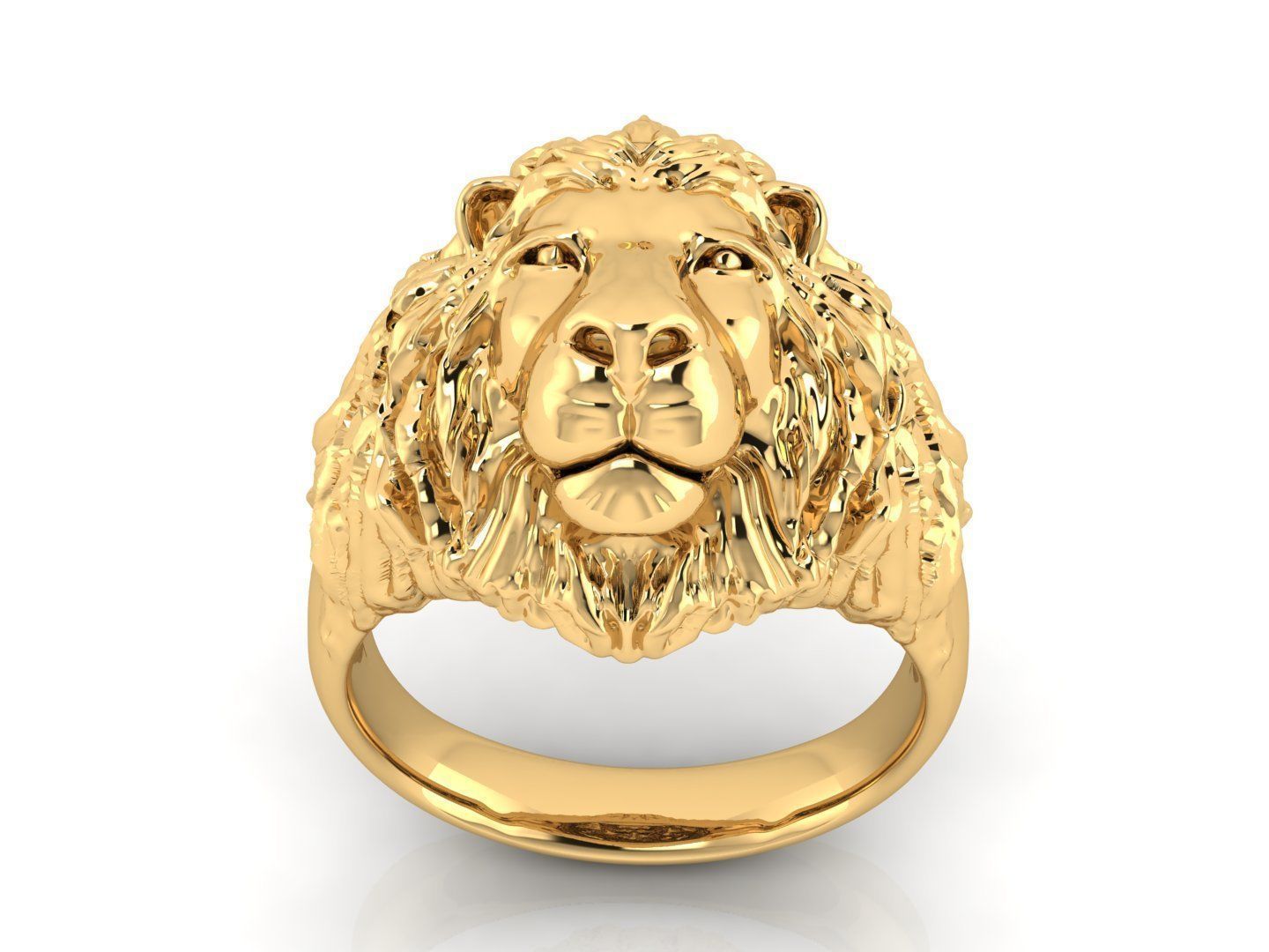 Lion Ring 3D print model_7
