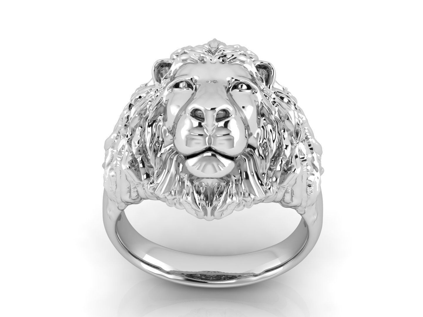 Lion Ring 3D print model_8