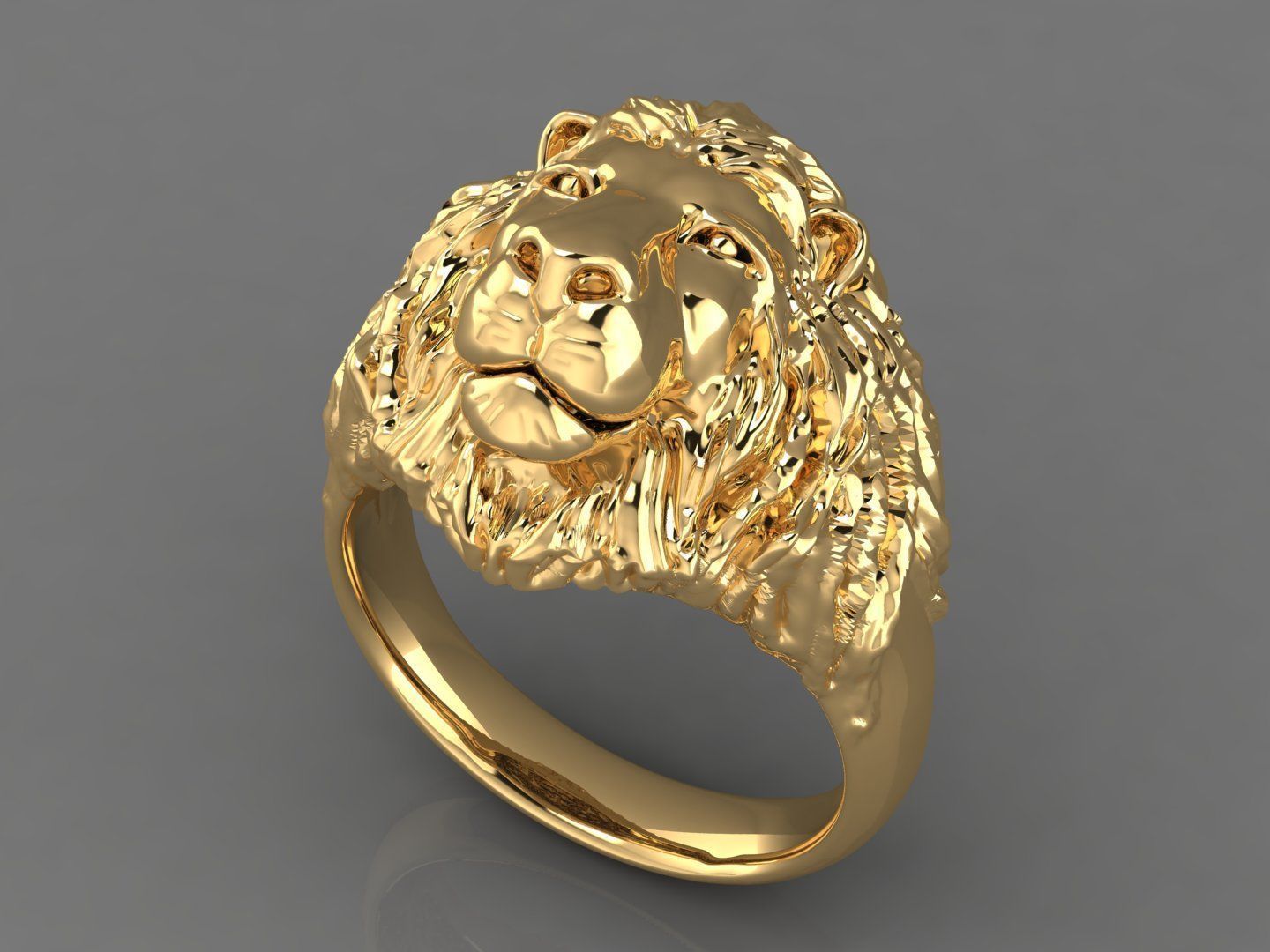 Lion Ring 3D print model_10
