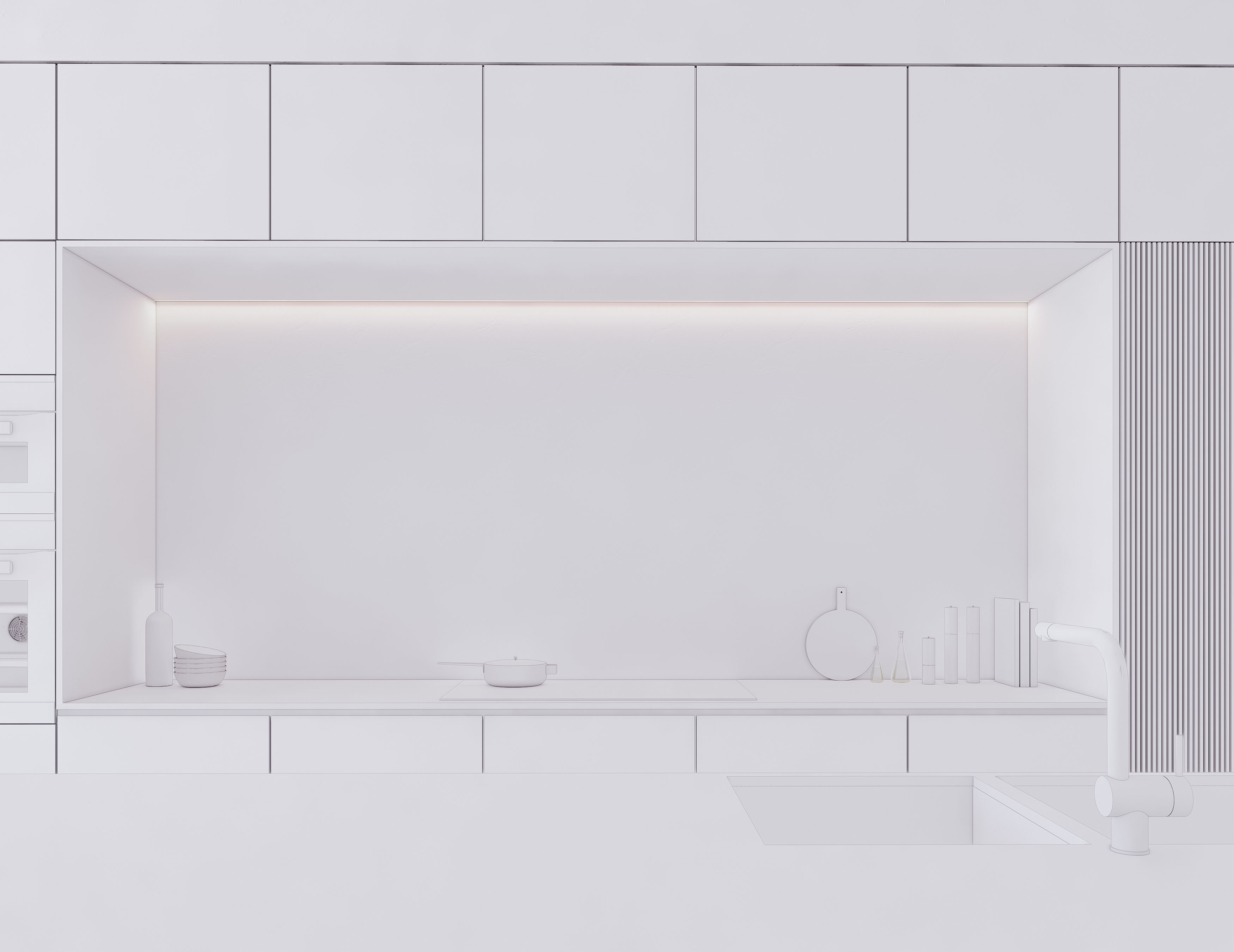 Modern Kitchen Created in Revit 14 Low-poly 3D model_14