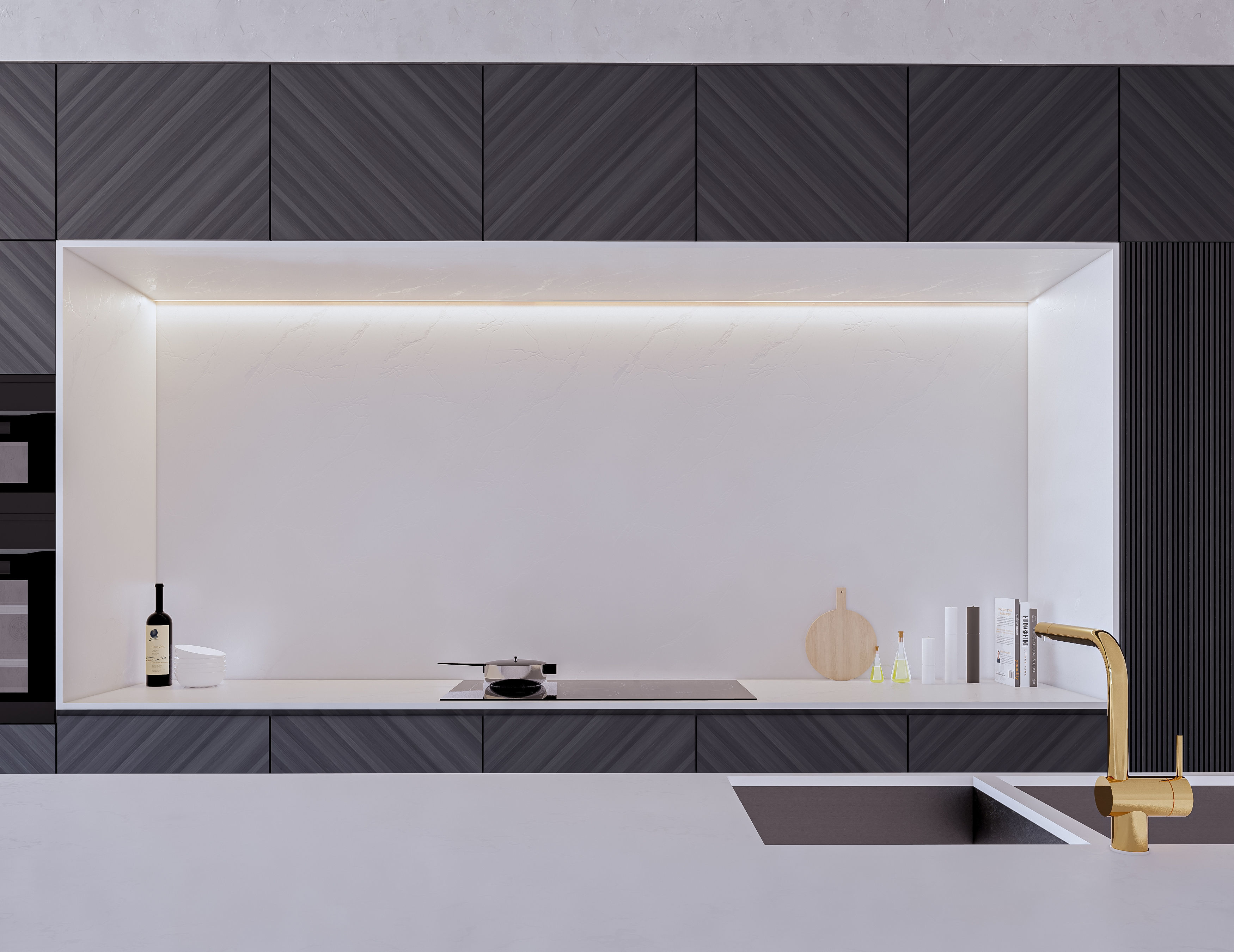 Modern Kitchen Created in Revit 14 Low-poly 3D model_4