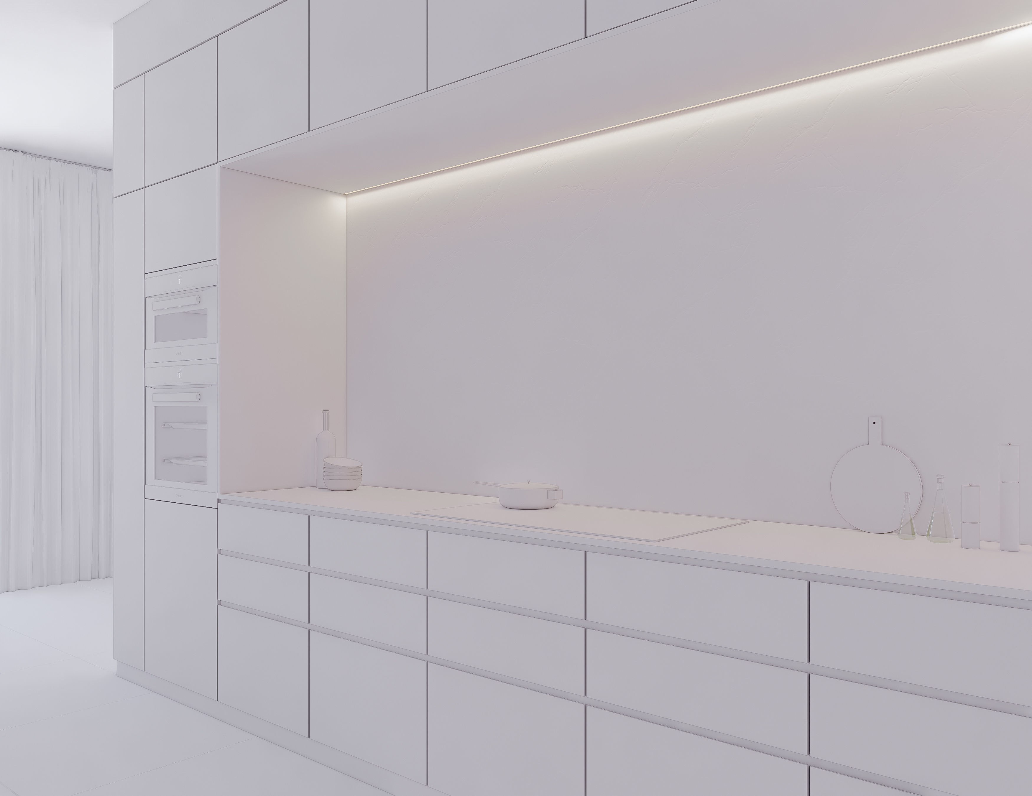 Modern Kitchen Created in Revit 14 Low-poly 3D model_16