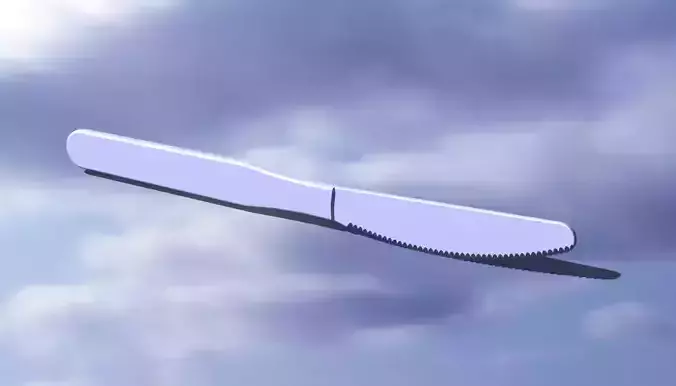 Knife flying in sky