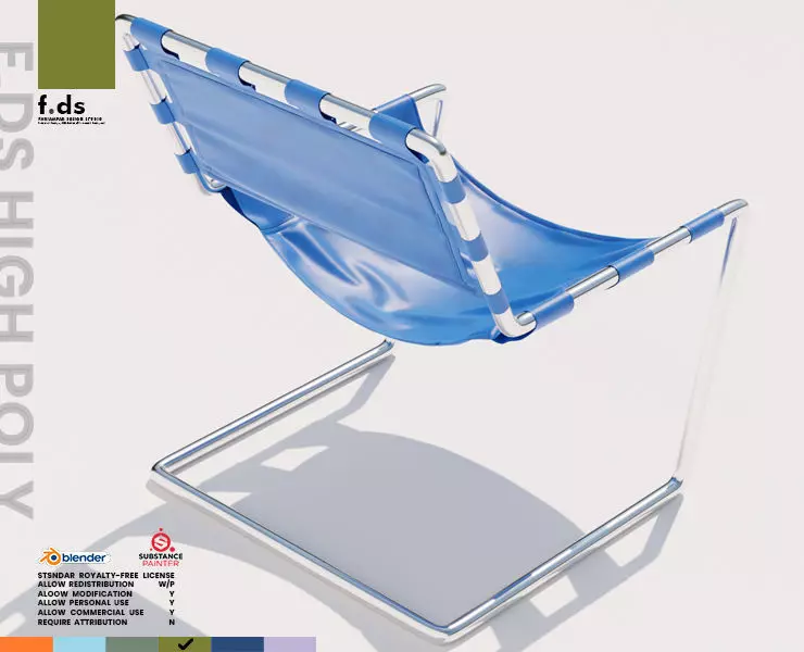 f-ds chair 2 f-ds design safari chair Free 3D model_0