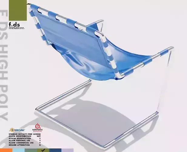 f-ds chair 2 f-ds design safari chair Free 3D model