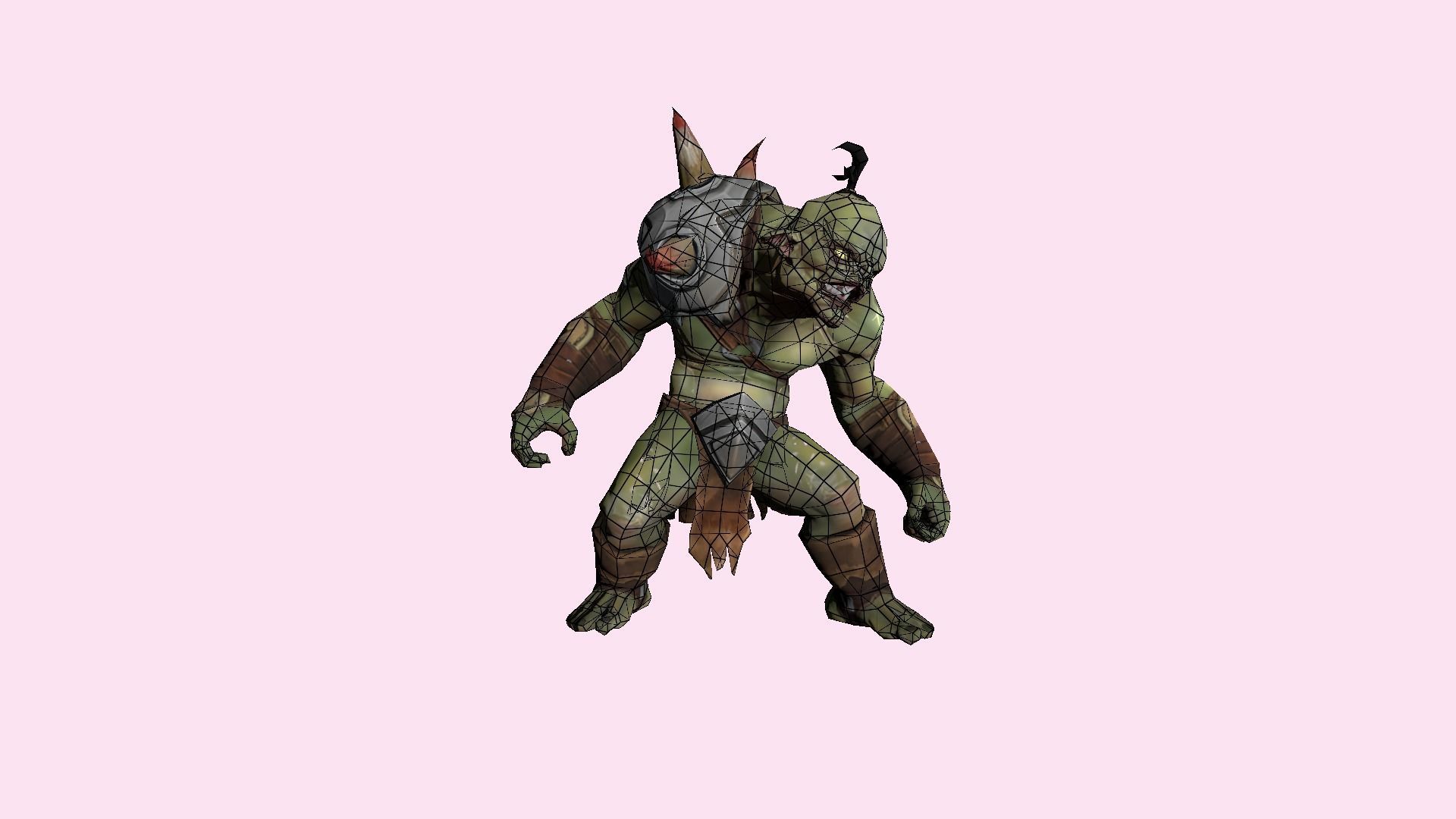 Fantasy Small Orc Low-poly 3D model_15