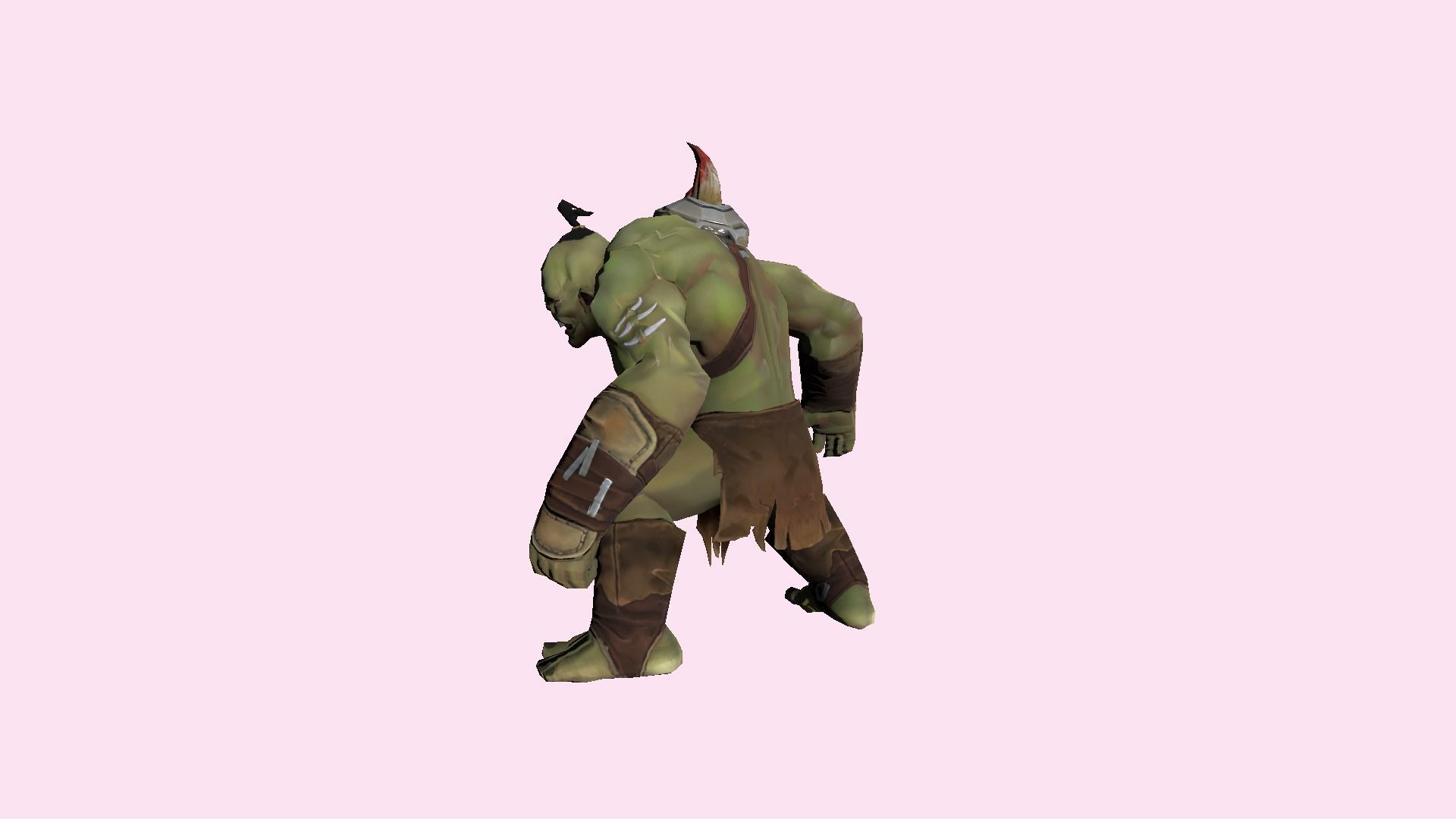 Fantasy Small Orc Low-poly 3D model_6