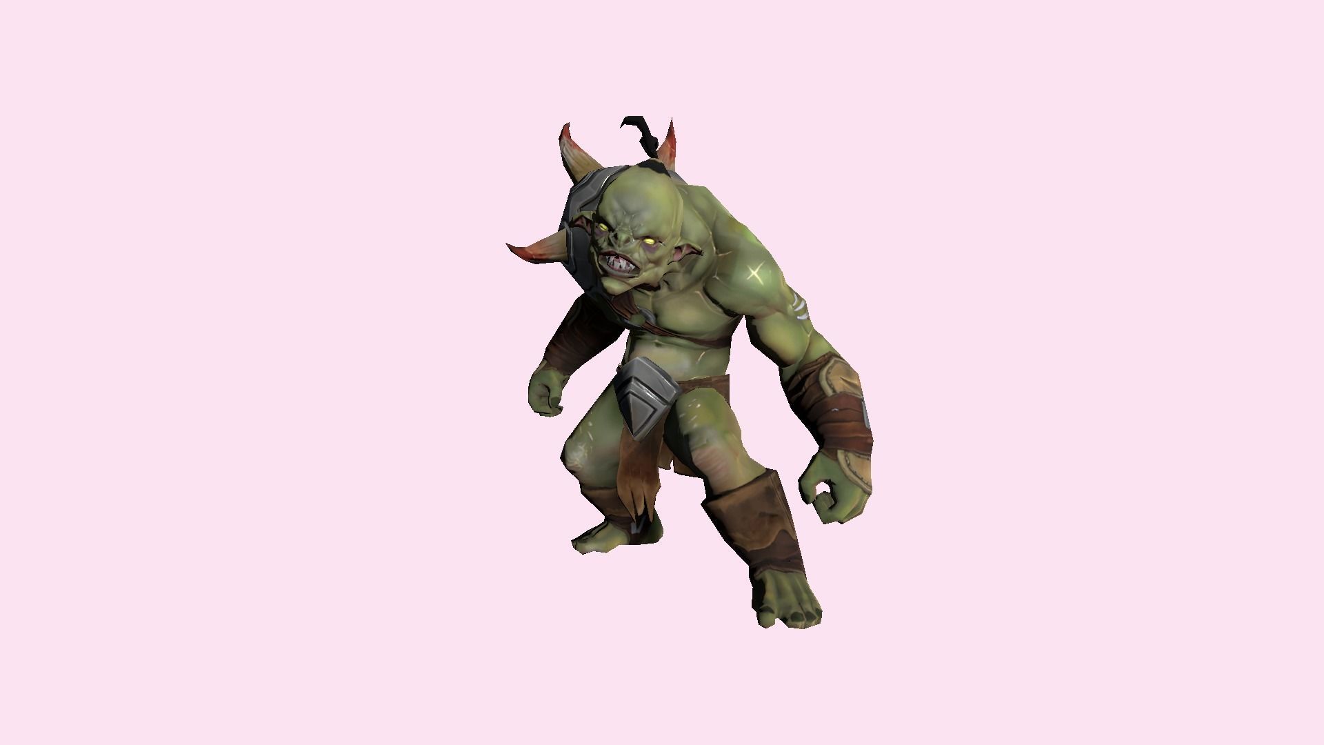 Fantasy Small Orc Low-poly 3D model_2