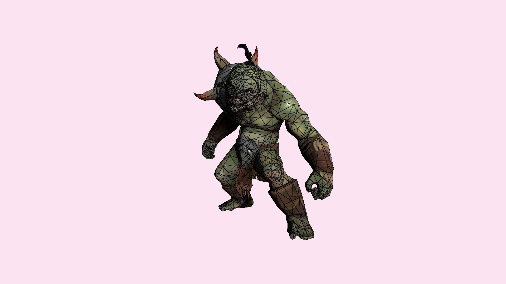 Fantasy Small Orc Low-poly 3D model_10