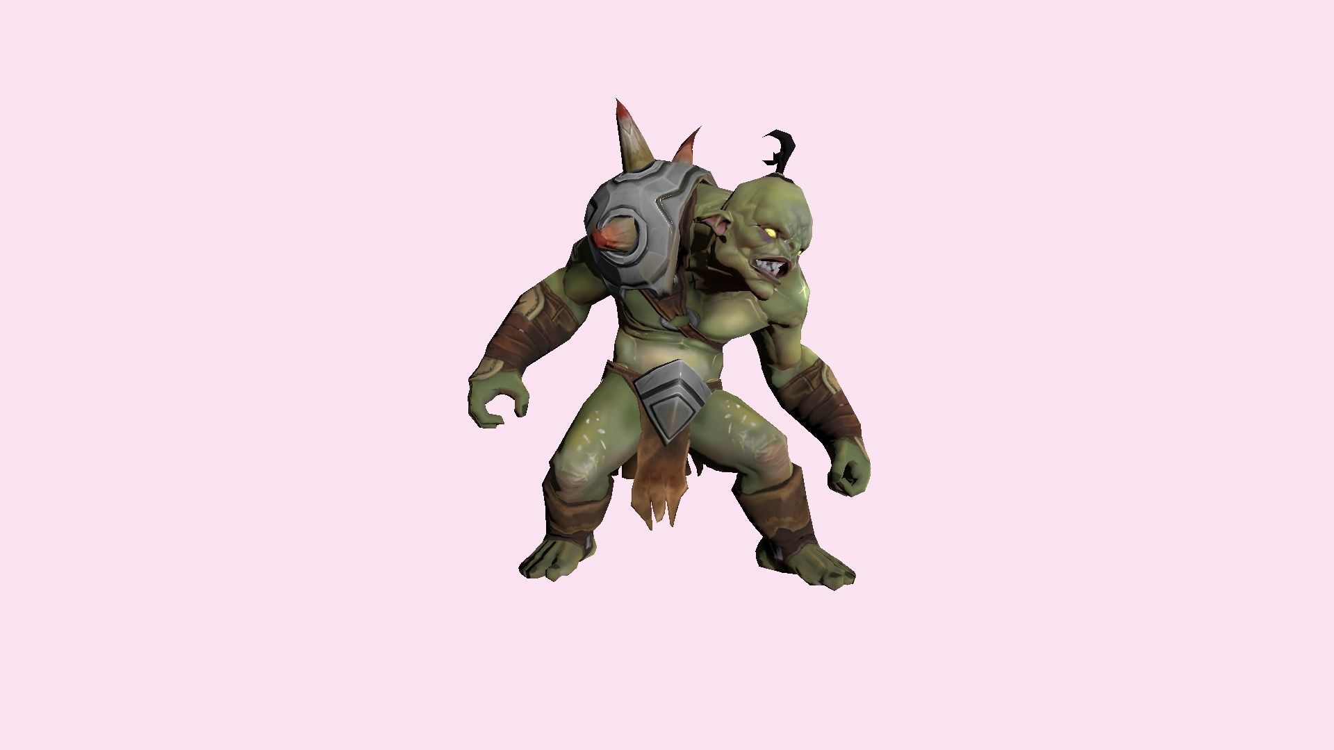 Fantasy Small Orc Low-poly 3D model_7