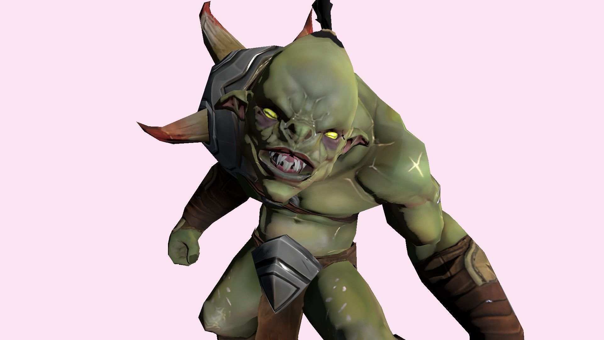 Fantasy Small Orc Low-poly 3D model_1