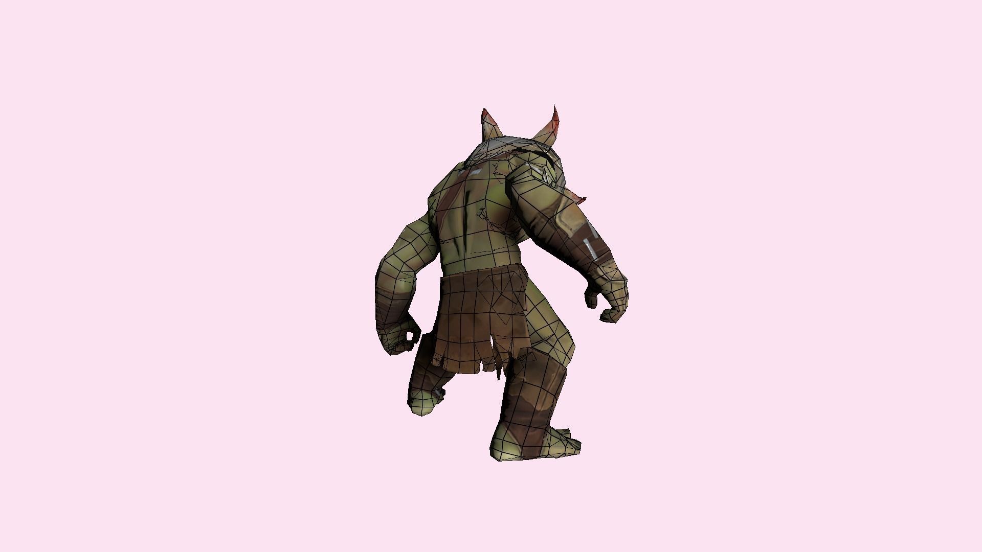 Fantasy Small Orc Low-poly 3D model_17