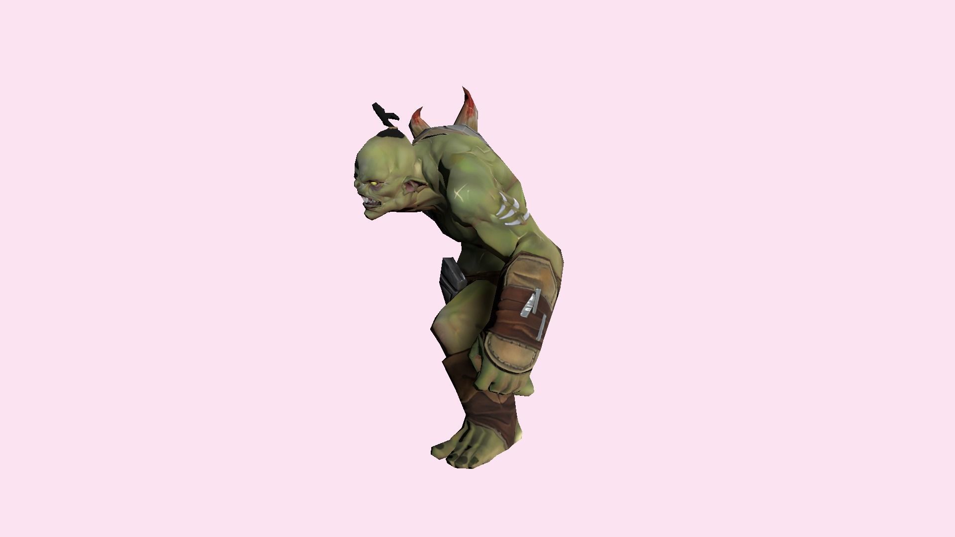 Fantasy Small Orc Low-poly 3D model_3