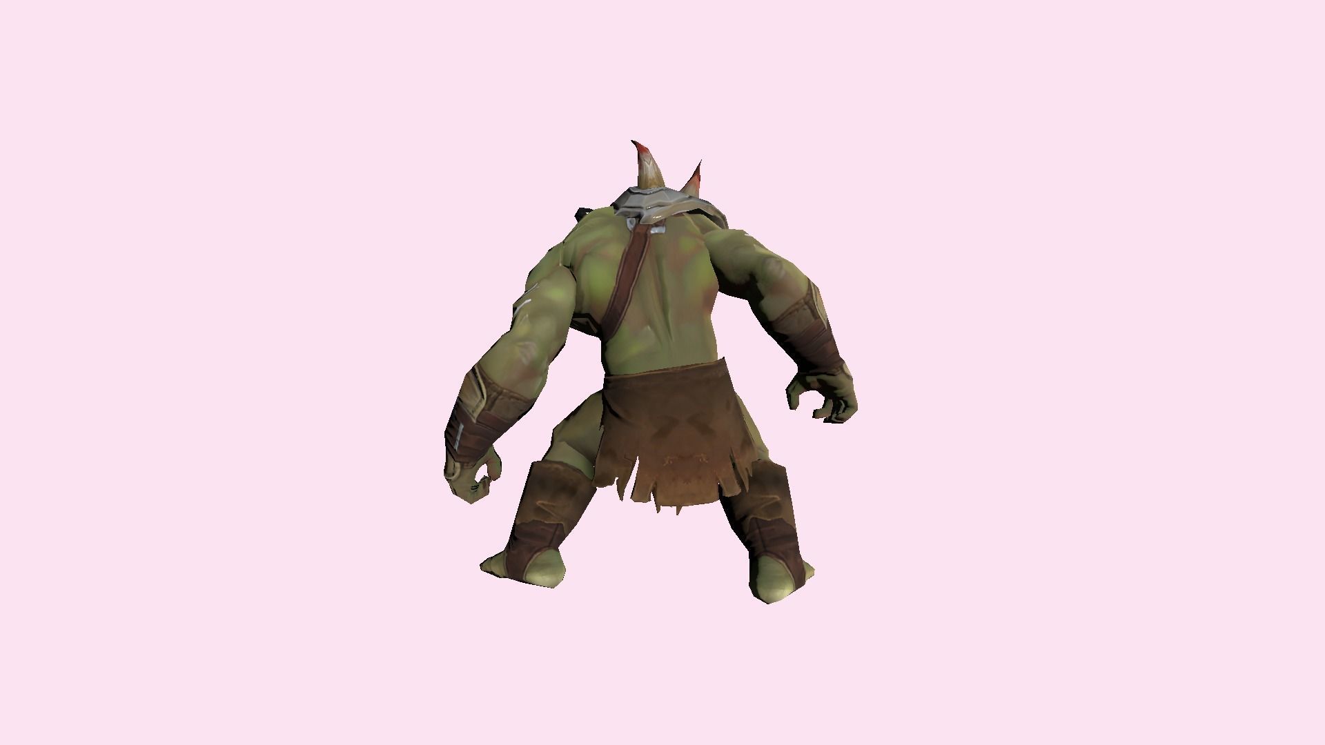 Fantasy Small Orc Low-poly 3D model_4