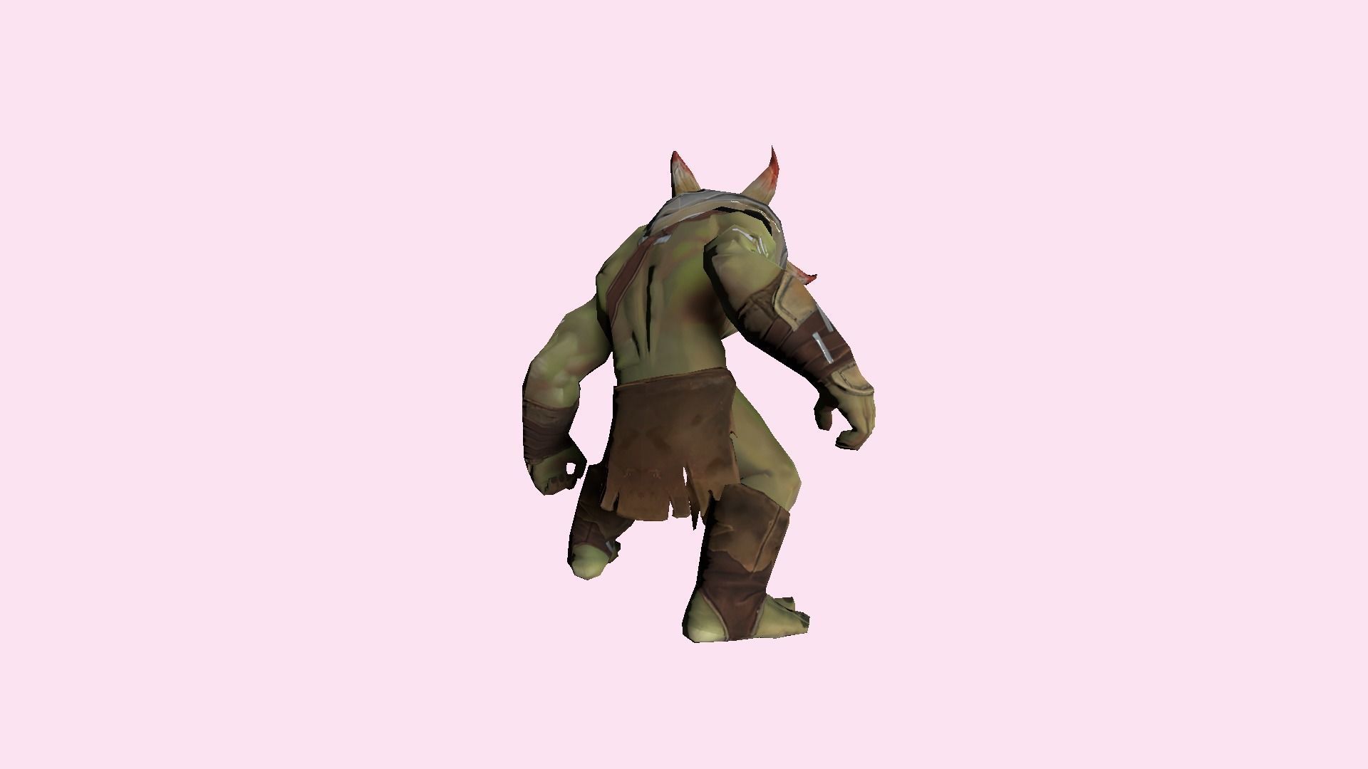 Fantasy Small Orc Low-poly 3D model_9