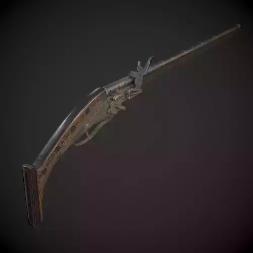 Ornate Musket Low-poly 3D model