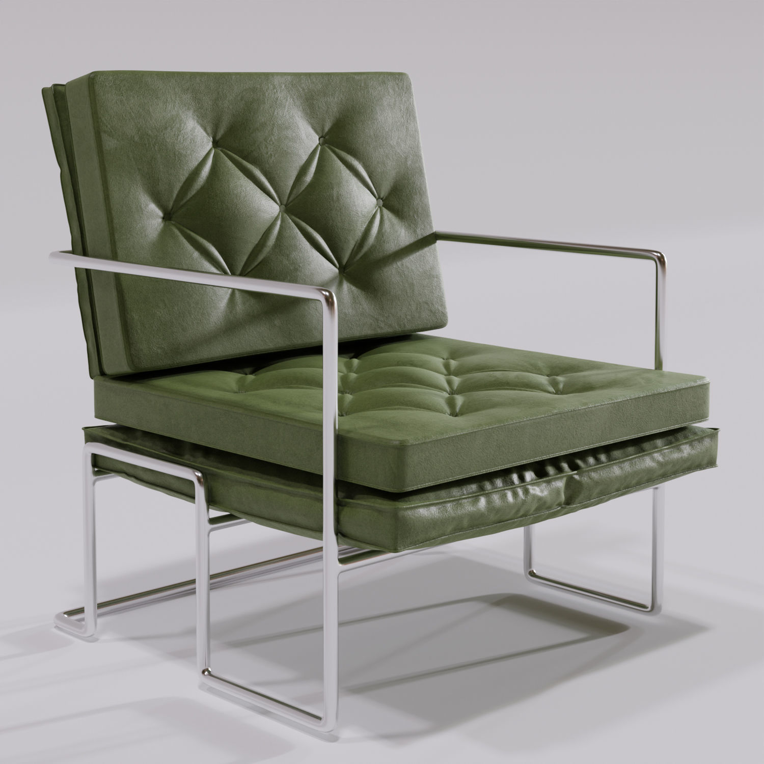 f-ds furniture set 2 chesterfield furniture Free 3D model_2