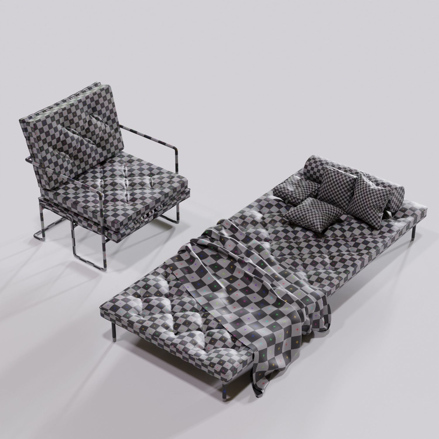 f-ds furniture set 2 chesterfield furniture Free 3D model_13