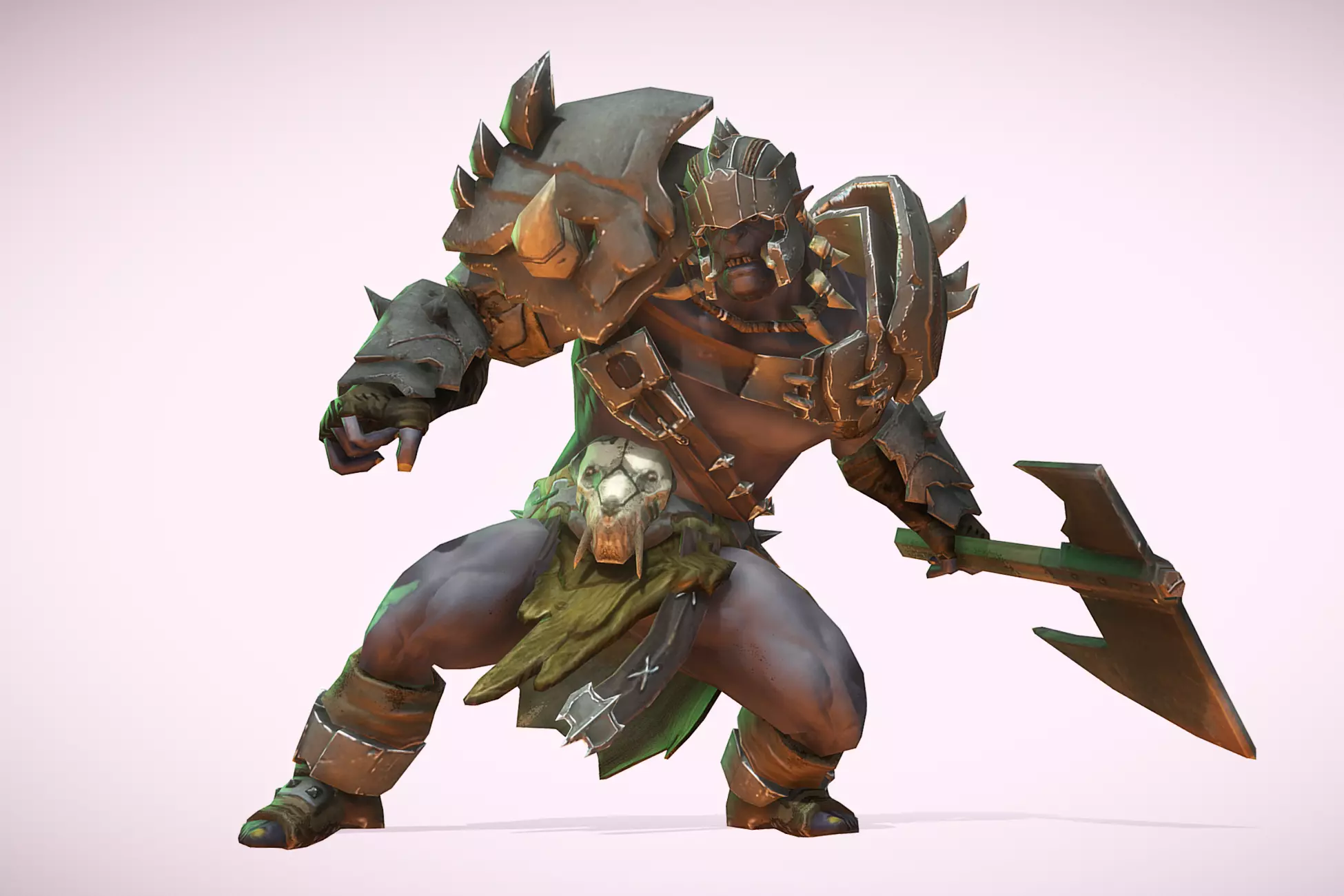 Fantasy Warrior Orc 3 Low-poly 3D model