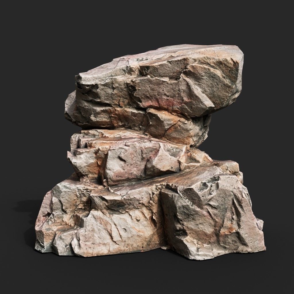 3D model Sharp Rock Formation 221104 - Ultra HD 16K Texture VR / AR ...