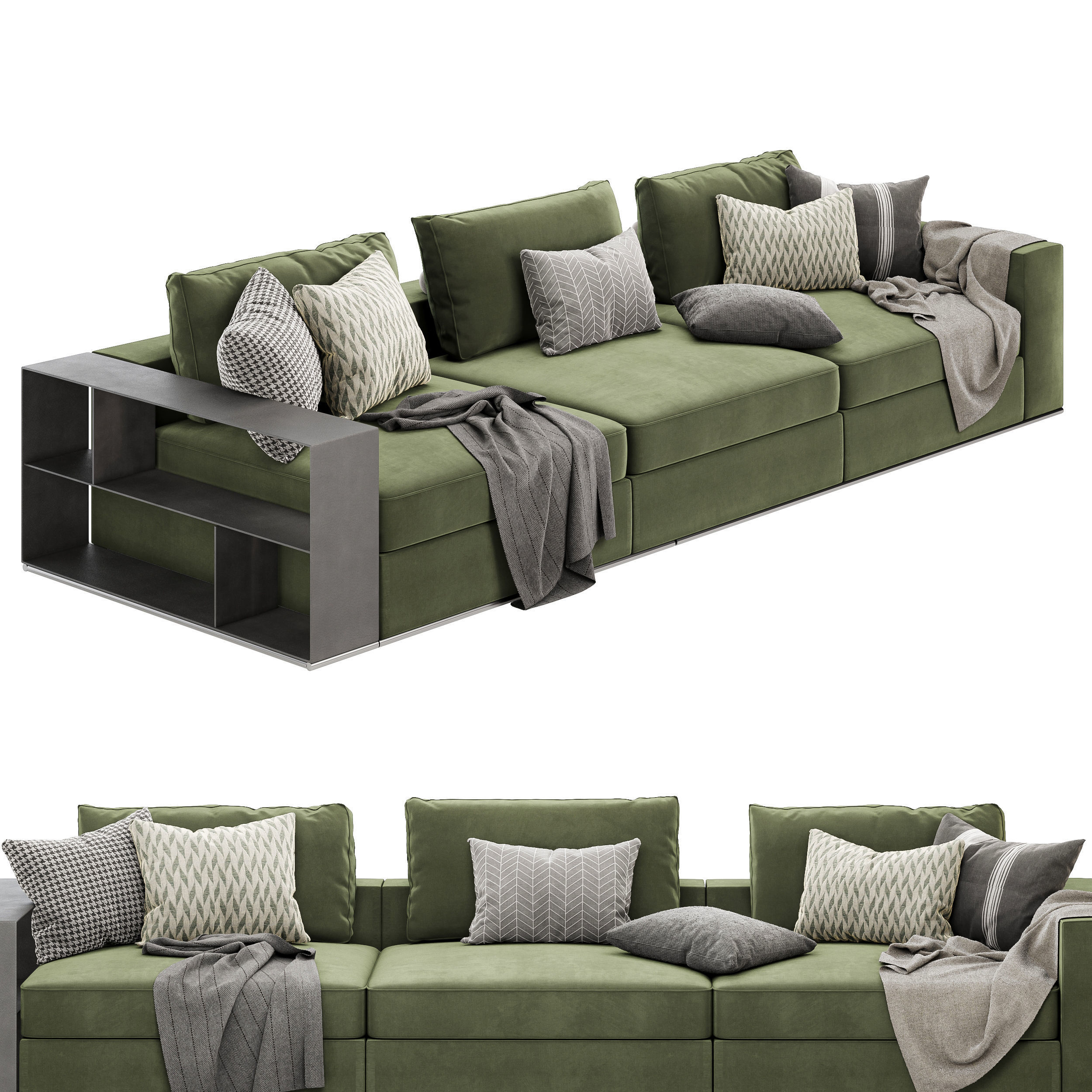 groundpiece sofa by flexform 3D model CGTrader