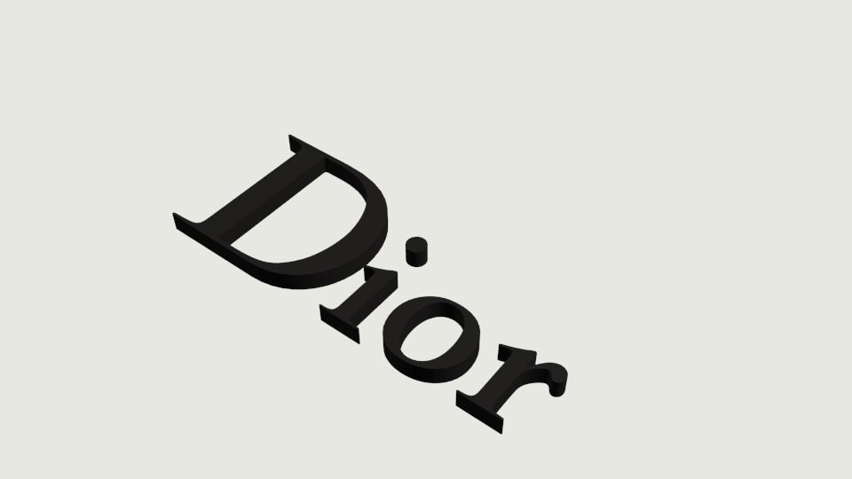 Dior Logo 3D print model_2