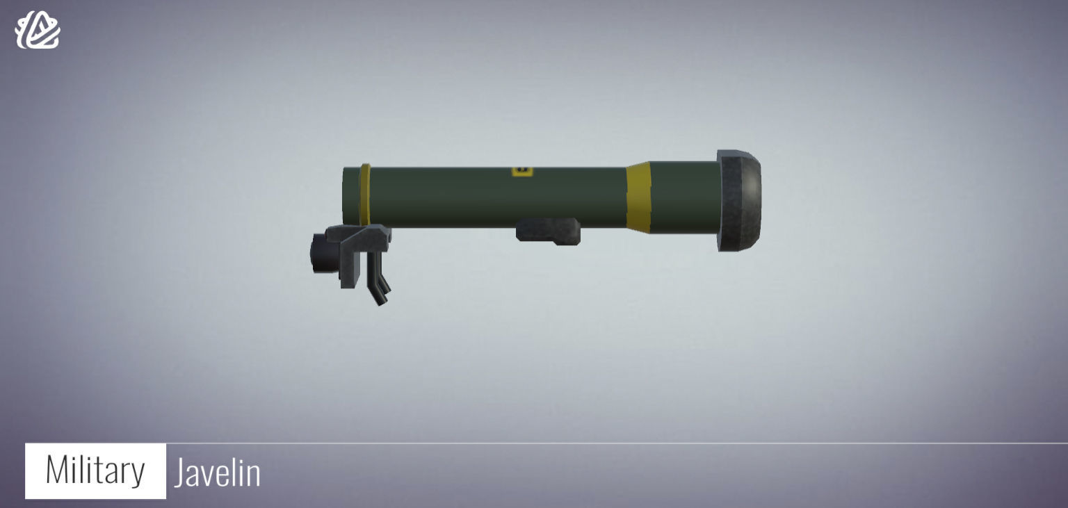 3D Javelin - Military Weapons Low-poly 3D model_4