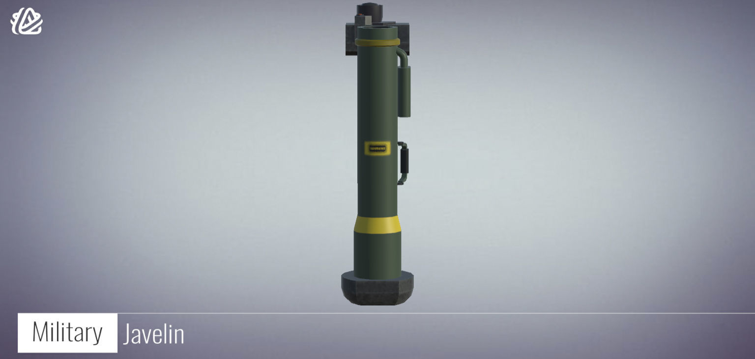 3D Javelin - Military Weapons Low-poly 3D model_5