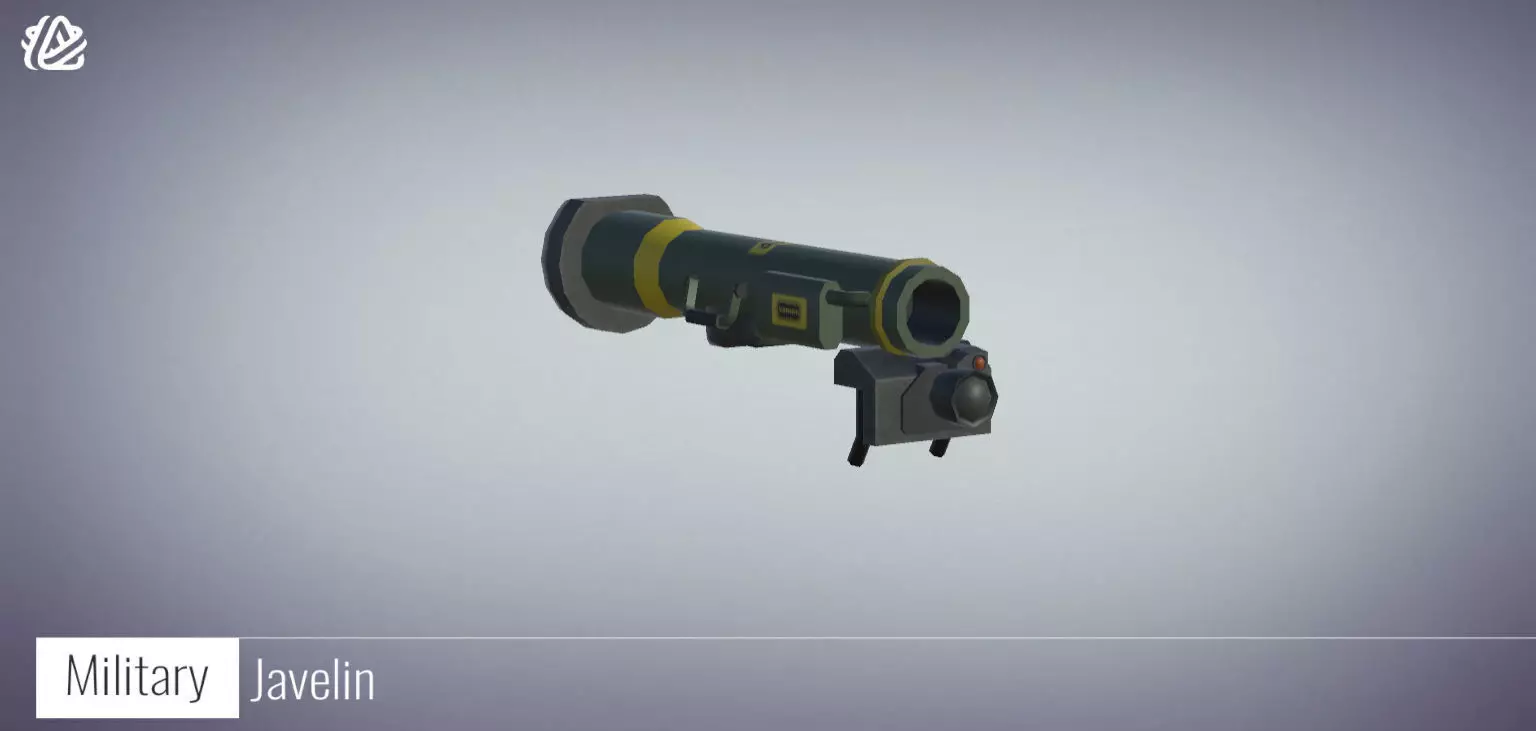 3D Javelin - Military Weapons Low-poly 3D model_0